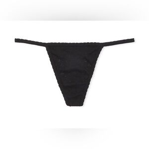 PINK Victoria's Secret Black thong panties